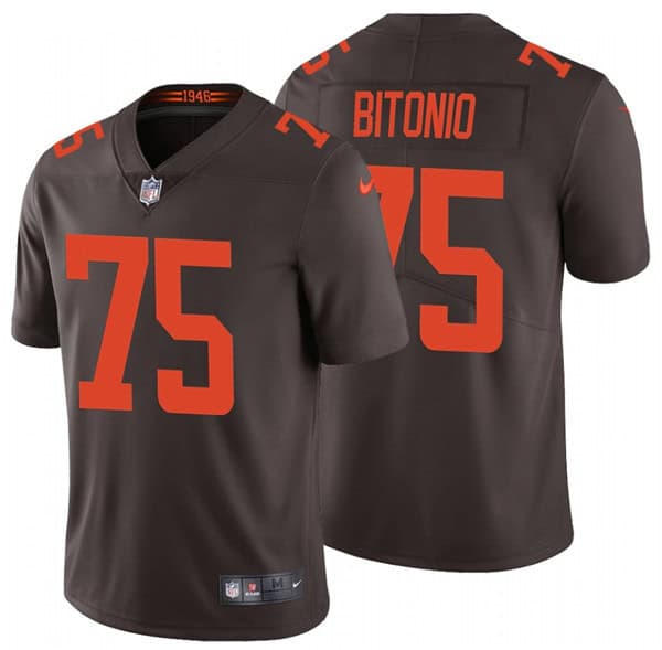Cleveland Browns #75 Joel Bitonio New Brown Vapor Untouchable Limited Stitched Jersey