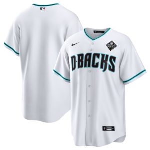 Arizona Diamondbacks Blank White White 2023 World Series Cool Base Stitched Jersey