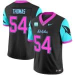 Miami Dolphins #54 Zach Thomas Black F.U.S.E. With 4-Star C Patch "Miami Vice" Vapor Limited Stitched Jersey