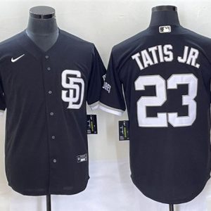 San Diego Padres #23 Fernando Tatis Jr. Black Cool Base Stitched Jersey