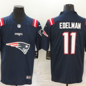 New England Patriots Navy #11 Julian Edelman Team Big Logo Limited Stitched Jersey