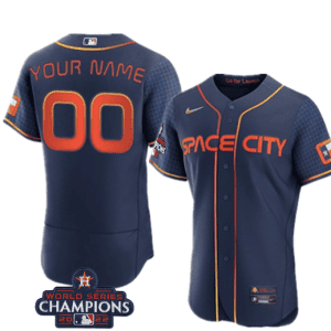 Houston Astros Active Player Custom Navy 2022 World Series Champions City Connect Flex Base Stitched Jersey