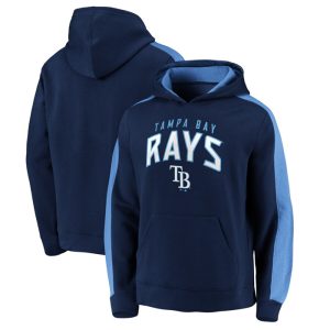 Tampa Bay Rays Navy Game Time Arch Pullover Hoodie Pullover Hoodie