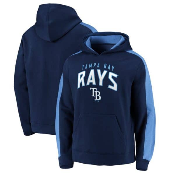 Tampa Bay Rays Navy Game Time Arch Pullover Hoodie Pullover Hoodie