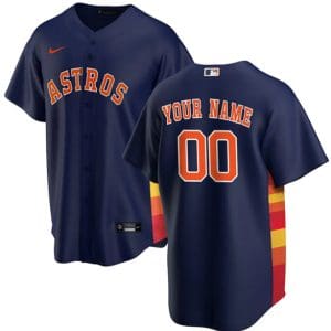 Houston Astros Customized Navy Stitched MLB Jersey