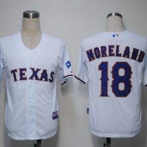 Rangers #18 Mitch Moreland White Cool Base Stitched Jersey