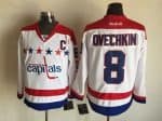 Capitals #8 Alex Ovechkin White Alternate Stitched Jersey