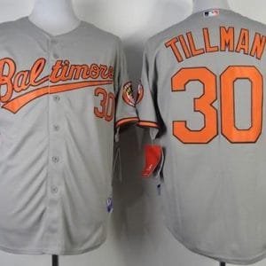 Orioles #30 Chris Tillman Grey Cool Base Stitched Jersey