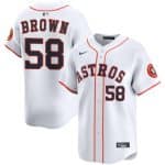 Houston Astros #58 Hunter Brown White 2025 Home Limited Stitched Jersey