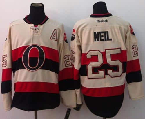 Senators #25 Chris Neil Cream 2014 Heritage Classic Stitched Jersey