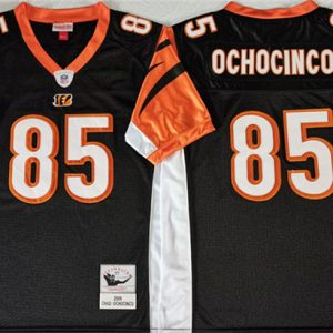 Cincinnati Bengals #85 Chad Ochocinco Black Throwback Stitched Jersey