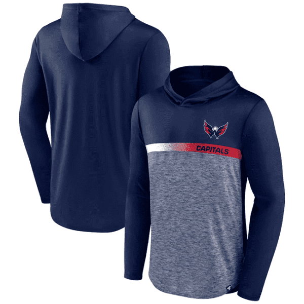 Washington Capitals Black Podium Defender Pullover Hoodie