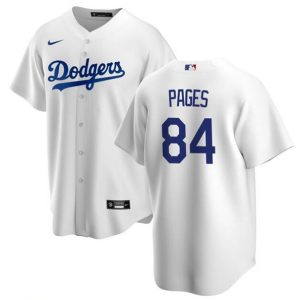 Los Angeles Dodgers #84 Andy Pages White Cool Base Stitched Jersey