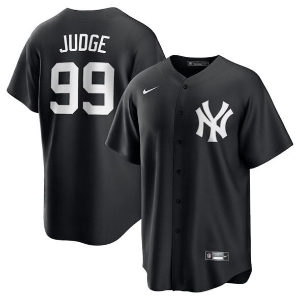 New York Yankees #99 Aaron Judge Black Lights Out Limited Stitched Jersey