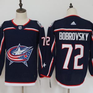 Columbus Blue Jackets #72 Sergei Bobrovsky Navy Stitched Adidas Jersey
