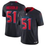 Custom Any name Houston Texans #51 Will Anderson Jr. Navy 2nd Alternate Vapor F.U.S.E. Limited Jersey Men Women Youth
