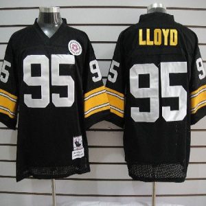 Mitchell And Ness Steelers #95 Greg Lloyd Black Stitched Jersey