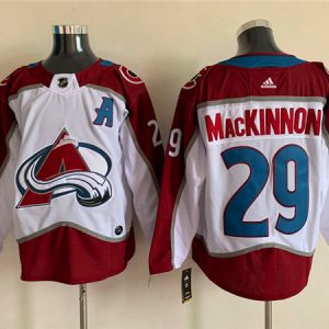 Colorado Avalanche #29 Nathan MacKinnon White Stitched Jersey