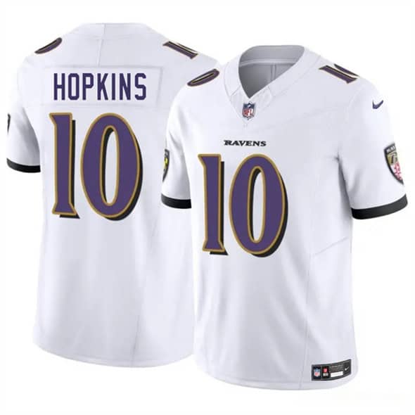 Baltimore Ravens #10 DeAndre Hopkins White 2025 F.U.S.E. Vapor Limited Jersey