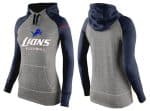 Nike Detroit Lions Performance Hoodie Grey Dark Blue