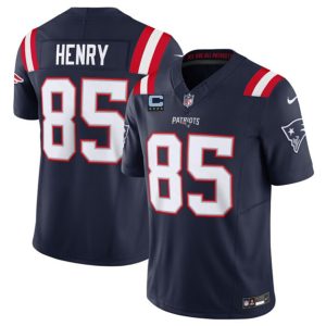 New England Patriots #85 Hunter Henry Navy 2025 F.U.S.E. With 4-Star C Patch Vapor Limited Stitched Jersey
