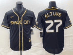 Houston Astros #27 Jose Altuve Black City Connect Cool Base Stitched Jersey