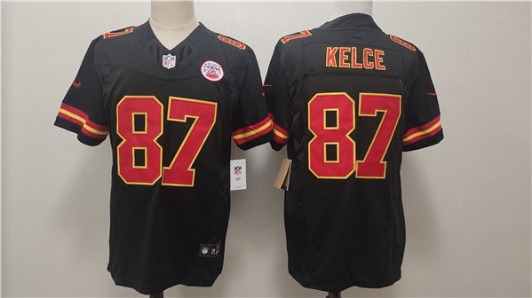 Kansas City Chiefs #87 Travis Kelce Black F.U.S.E. Vapor Untouchable Limited Stitched Jersey