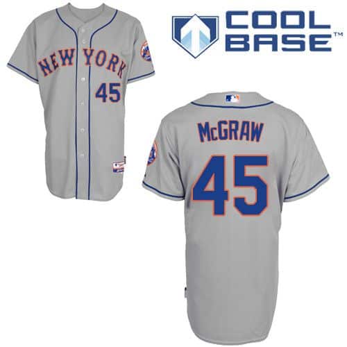 Mets #45 Tug McGraw Grey Road Cool Base Stitched Jersey