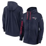 New England Patriots Navy 2024 Team Full-Zip Hoodie