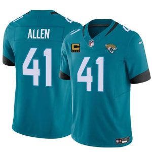 Jacksonville Jaguars #41 Josh Hines-Allen Teal 2025 F.U.S.E. With 4-Star C Patch Vapor Untouchable Limited Stitched Jersey