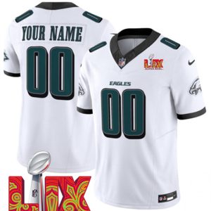 Philadelphia Eagles Custom White 2024 New F.U.S.E. Vapor Untouchable Limited Stitched Jersey