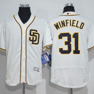 Padres #31 Dave Winfield White Flexbase Authentic Collection Stitched Jersey