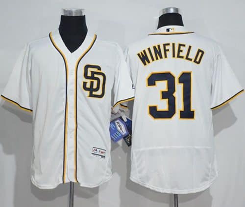 Padres #31 Dave Winfield White Flexbase Authentic Collection Stitched Jersey