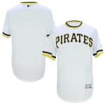 Pirates Blank White Flexbase Authentic Collection Cooperstown Stitched Jersey