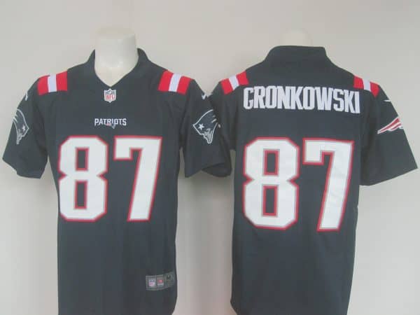 Patriots #87 Rob Gronkowski Navy Limited Rush Stitched Nike Jersey
