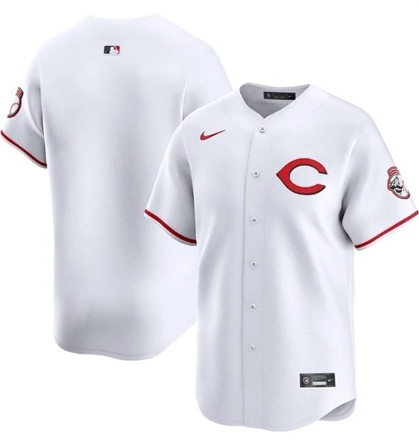 Cincinnati Reds Blank White 2025 Home Limited Stitched Jersey