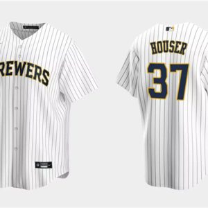 Milwaukee Brewers #37 Adrian Houser White Cool Base Stitched Jersey