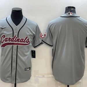 Arizona Cardinals Blank Gray With Patch Cool Base Stitched Jersey