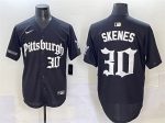 Pittsburgh Pirates #30 Paul Skenes Black 'Gothic Steel City Edition' Vapor Limited Stitched Jersey