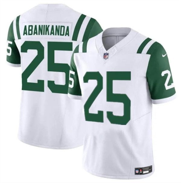 New York Jets #25 Israel Abanikanda White Classic Alternate Vapor F.U.S.E. Limited Stitched Jersey