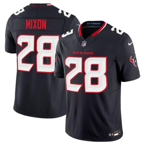 Houston Texans #28 Joe Mixon Navy 2024 Vapor F.U.S.E. Limited Stitched Jersey