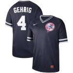 New York Yankees #4 Lou Gehrig Navy Cooperstown Legend Collection Stitched Jersey
