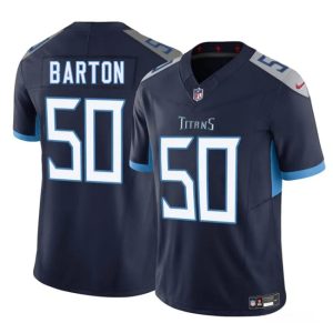 Tennessee Titans #50 Cody Barton Navy 2025 F.U.S.E. Vapor Limited Stitched Jersey