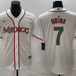 Mexico #7 Julio Ur¨ªas 2023 White World With Patch Classic Stitched Jersey