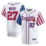 Atlanta Braves #27 Austin Riley White 2024 Independence Day Vapor Limited Stitched Jersey