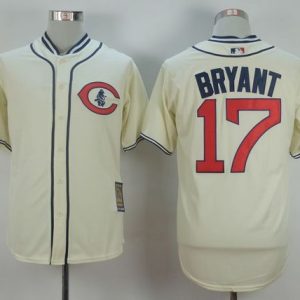 Cubs #17 Kris Bryant Cream 1929 Turn Back The Clock Stitched Jersey