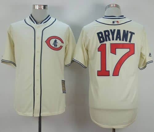 Cubs #17 Kris Bryant Cream 1929 Turn Back The Clock Stitched Jersey