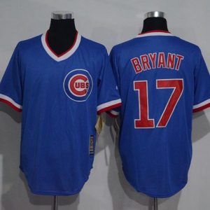Cubs #17 Kris Bryant Blue Cooperstown Stitched Jersey
