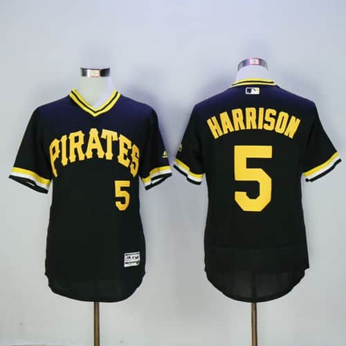 Pirates #5 Josh Harrison Black Flexbase Authentic Collection Cooperstown Stitched Jersey