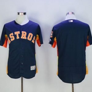 Astros Blank Navy Blue Flexbase Authentic Collection Stitched Jersey